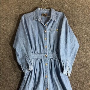 Eddie Bauer Denim Maxi Dress M